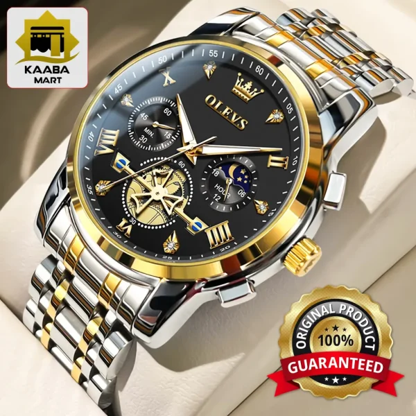 OLEVS 2856 Golden Black Chronograph For Man